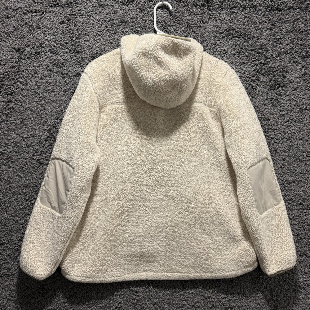 The North Face Campshire Hoodie Women's XL Cream Sherpa Fleece Zip Pullover - Picture 3 of 11